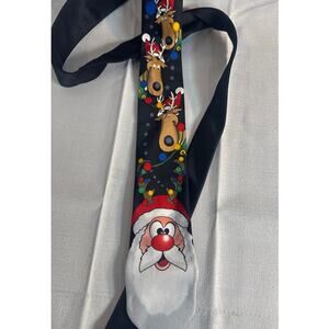 George Holiday Santa Claus Reindeer tie